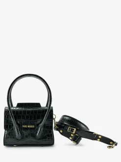 PAUL MARIUS Sacs Porté Travers|Sacs Porté Main|Colette XS Alligator - Noir De Jais