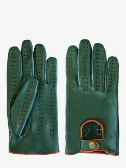 PAUL MARIUS Gants Et Mitaines|Gants Pilote Homme - Vert Foncé / Naturel