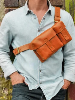 PAUL MARIUS Sacs Porté Travers|LaCartouchière - Cognac Huilé