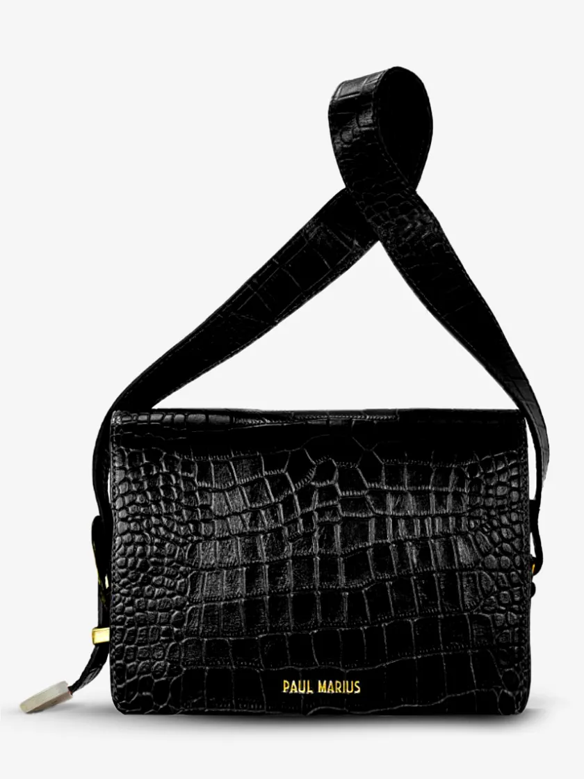 PAUL MARIUS Sacs Porté Épaule|LeBaguette Alligator - Noir De Jais