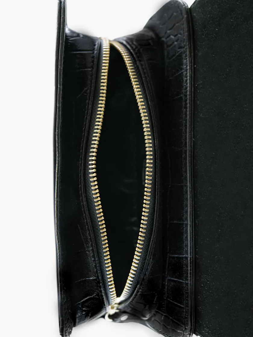 PAUL MARIUS Sacs Porté Épaule|LeBaguette Alligator - Noir De Jais