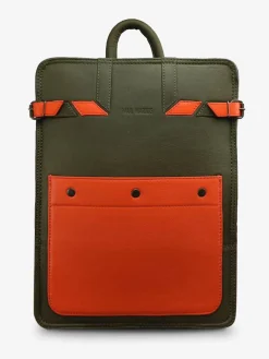 PAUL MARIUS Cartables Et Porte-Documents|Sacs À Dos|LeCitadin - Kaki / Orange