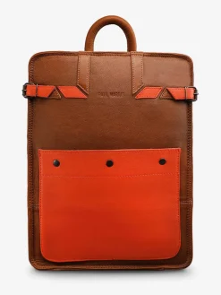 PAUL MARIUS Sacs À Dos|Cartables Et Porte-Documents|LeCitadin - Naturel / Orange