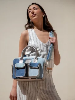 PAUL MARIUS Mini Sacs|Sacs Porté Main|LeDandy S - Denim / Acier
