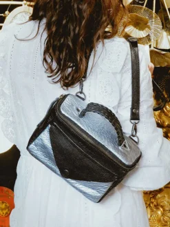 PAUL MARIUS Mini Sacs|Sacs Porté Travers|LeGavroche Réédition - Argenté / Noir