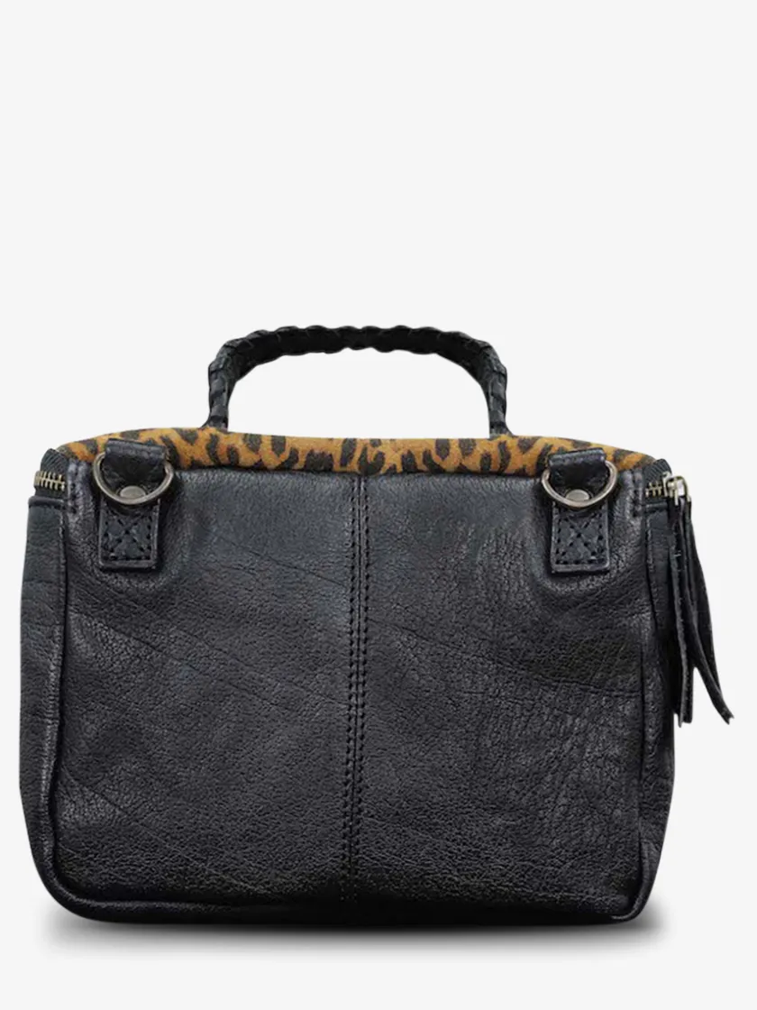 PAUL MARIUS Mini Sacs|Sacs Porté Travers|LeGavroche Réédition Léopard - Noir