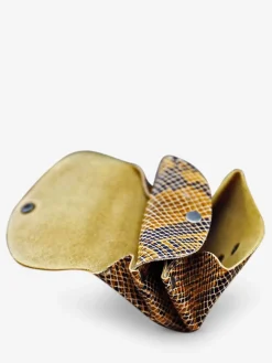 PAUL MARIUS Porte-Monnaie|LeGustave Python - Safran