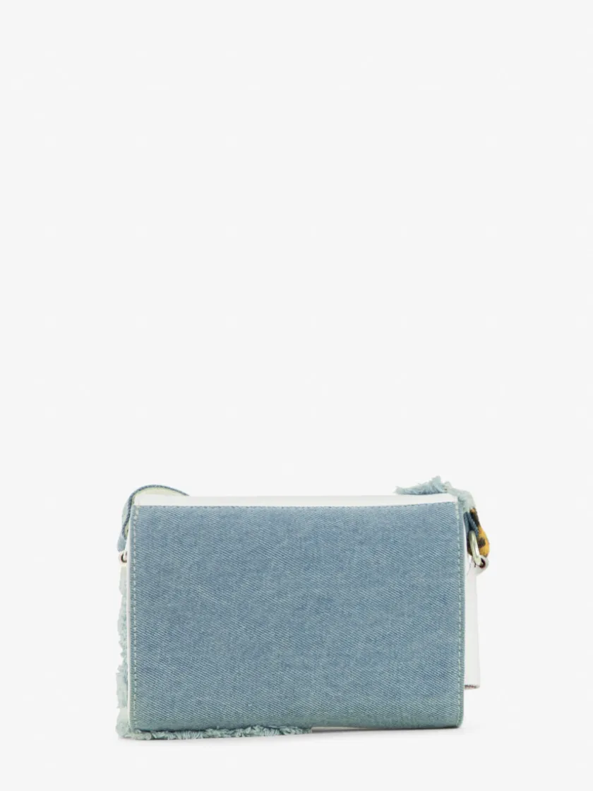 PAUL MARIUS Mini Sacs|Sacs Porté Travers|LeMini Indispensable Chimère - Denim / Blanc