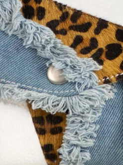 PAUL MARIUS Mini Sacs|Sacs Porté Travers|LeMini Indispensable Chimère - Denim / Blanc