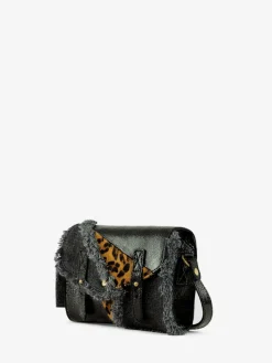 PAUL MARIUS Mini Sacs|Sacs Porté Travers|LeMini Indispensable Chimère - Denim / Noir