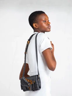 PAUL MARIUS Mini Sacs|Sacs Porté Travers|LeMini Indispensable Chimère - Denim / Noir