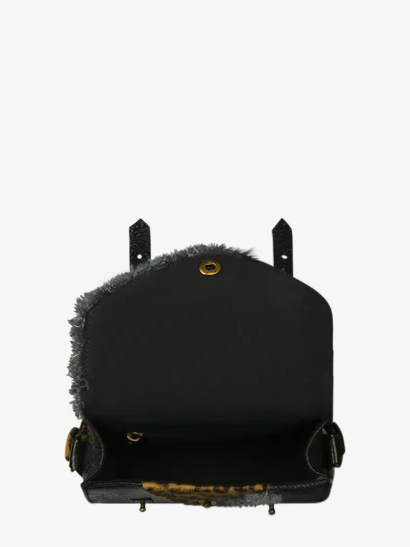 PAUL MARIUS Mini Sacs|Sacs Porté Travers|LeMini Indispensable Chimère - Denim / Noir