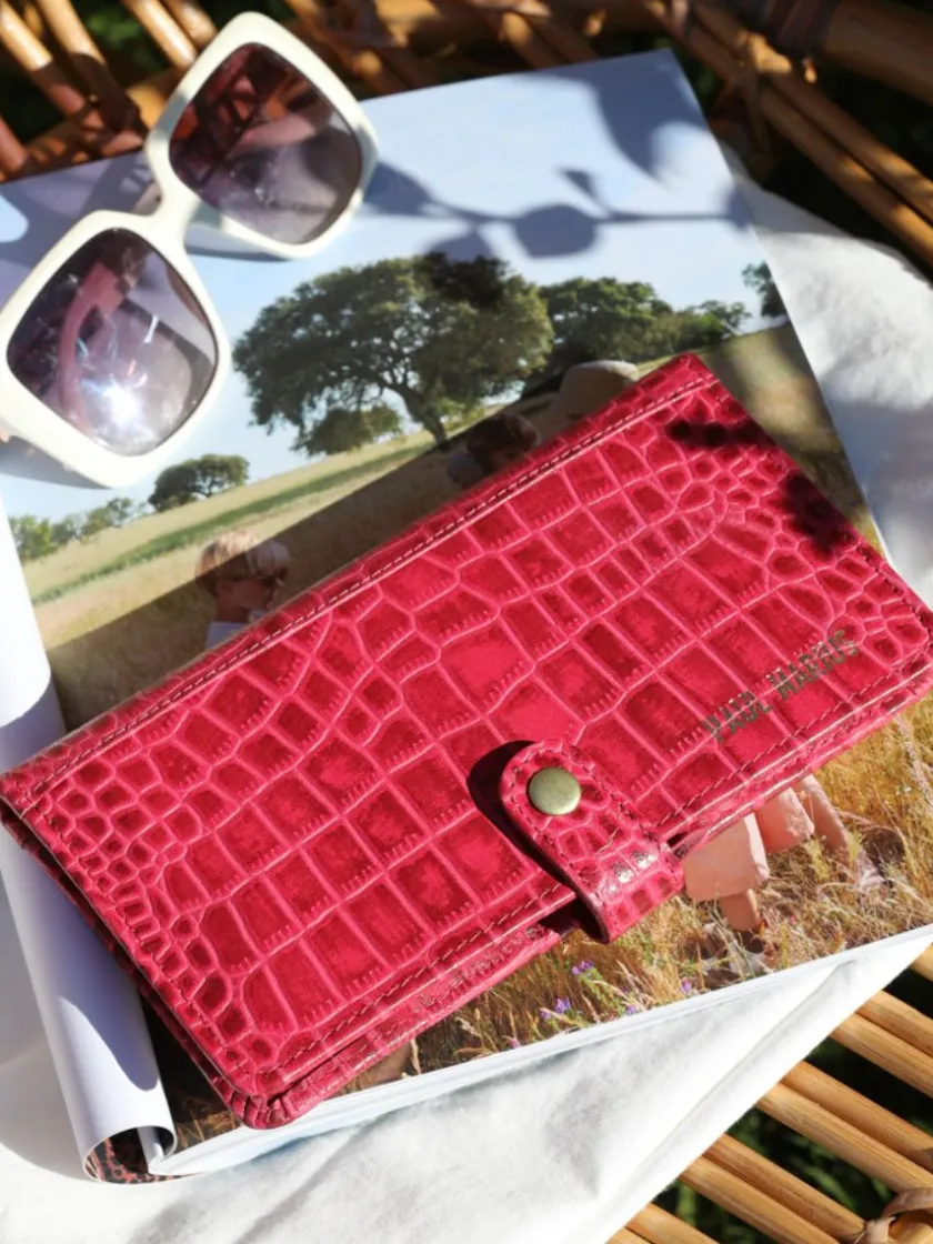 PAUL MARIUS Portefeuilles|LePortefeuille Charlotte N°2 Alligator Cocktail - Tourmaline