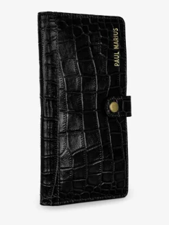 PAUL MARIUS Portefeuilles|LePortefeuille Charlotte N°2 Alligator - Noir De Jais