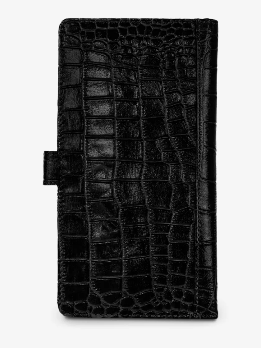 PAUL MARIUS Portefeuilles|LePortefeuille Charlotte N°2 Alligator - Noir De Jais