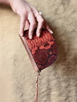 PAUL MARIUS Portefeuilles|LePortefeuille Manon Python - Rouge Grenat