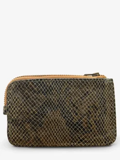 PAUL MARIUS Porte-Cartes|Porte-Monnaie|LePorte-monnaie AUGUSTIN Python - Kaki