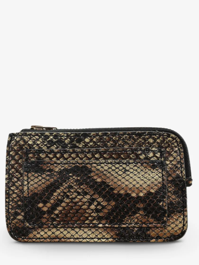 PAUL MARIUS Porte-Cartes|Porte-Monnaie|LePorte-monnaie AUGUSTIN Python - Noir