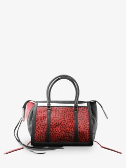 PAUL MARIUS Sacs Porté Épaule|LeRive Droite - L - Léopard - Noir / Rouge