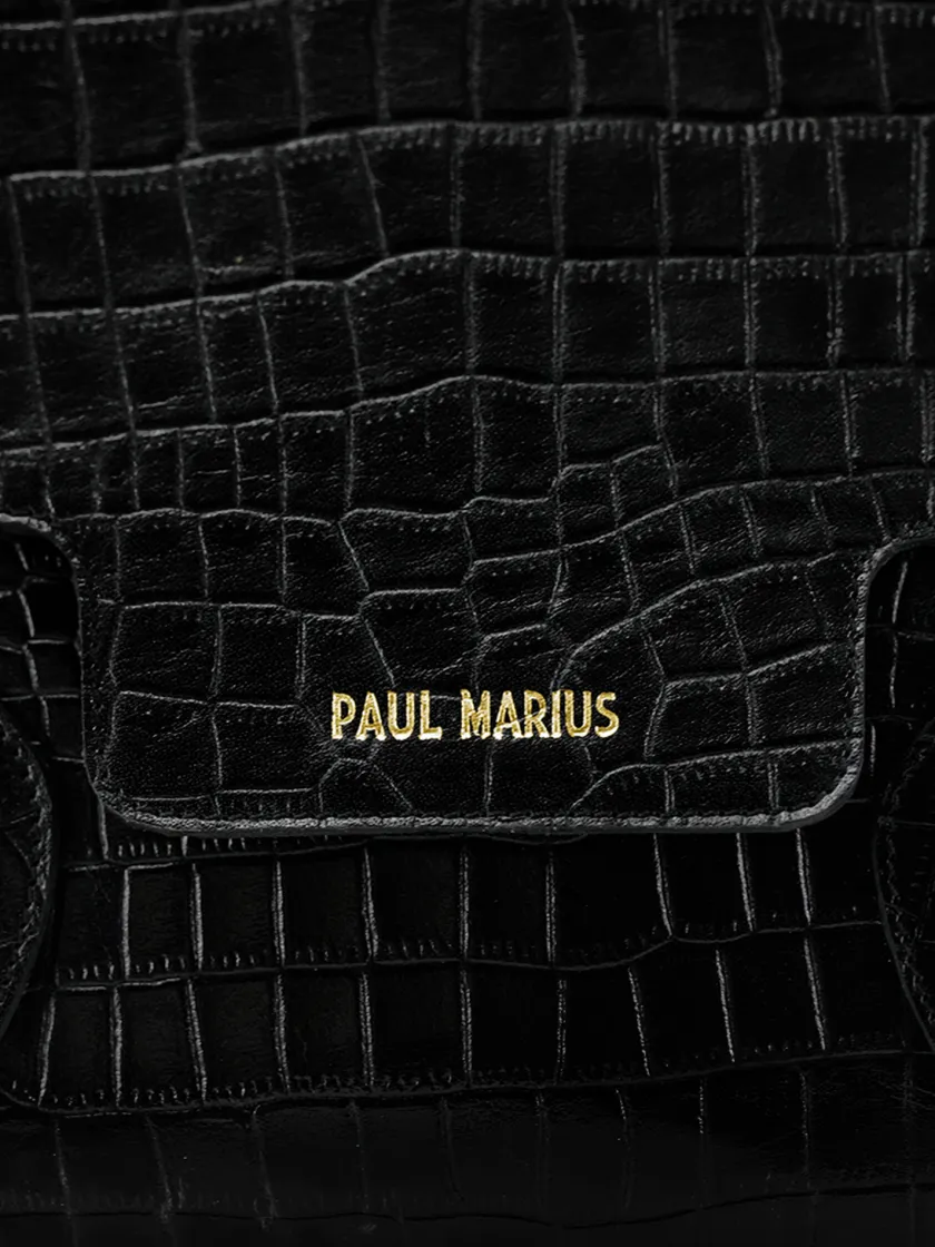 PAUL MARIUS Sacs Porté Épaule|Madeleine Alligator - Noir De Jais