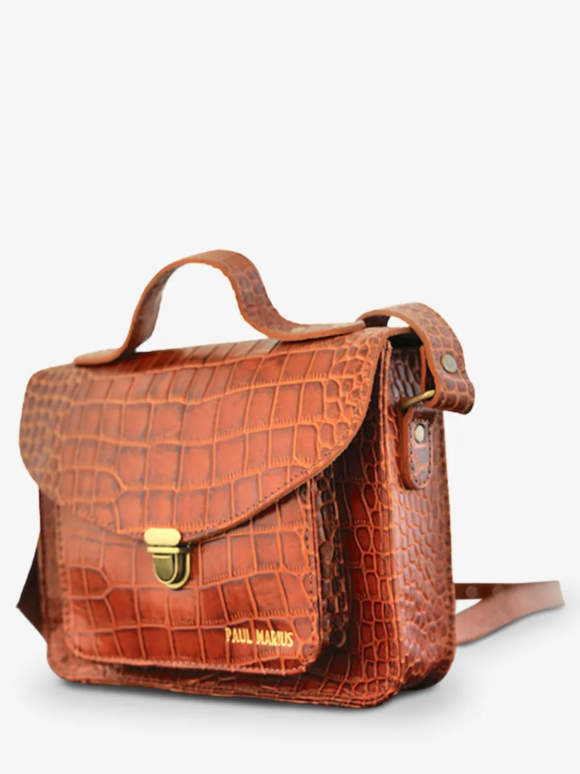 PAUL MARIUS Sacs Porté Travers|Sacs Porté Main|Mademoiselle George Alligator Cocktail - Ambre