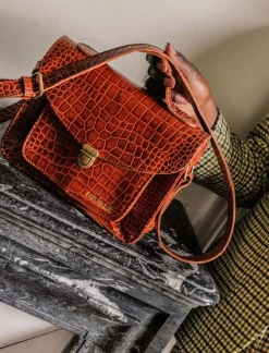 PAUL MARIUS Sacs Porté Travers|Sacs Porté Main|Mademoiselle George Alligator Cocktail - Ambre
