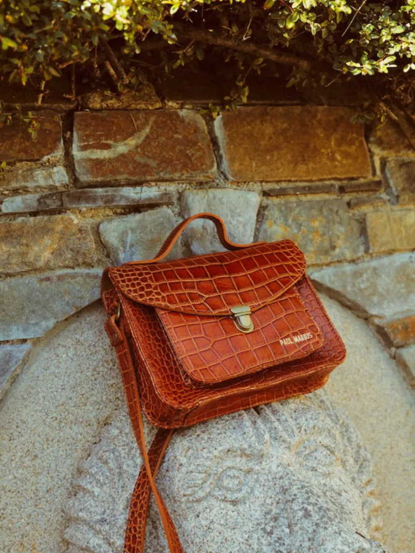 PAUL MARIUS Sacs Porté Travers|Sacs Porté Main|Mademoiselle George Alligator Cocktail - Ambre