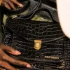 PAUL MARIUS Sacs Porté Travers|Sacs Porté Épaule|Mademoiselle George Alligator - Noir De Jais
