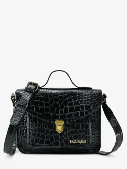 PAUL MARIUS Sacs Porté Travers|Sacs Porté Épaule|Mademoiselle George Alligator - Noir De Jais