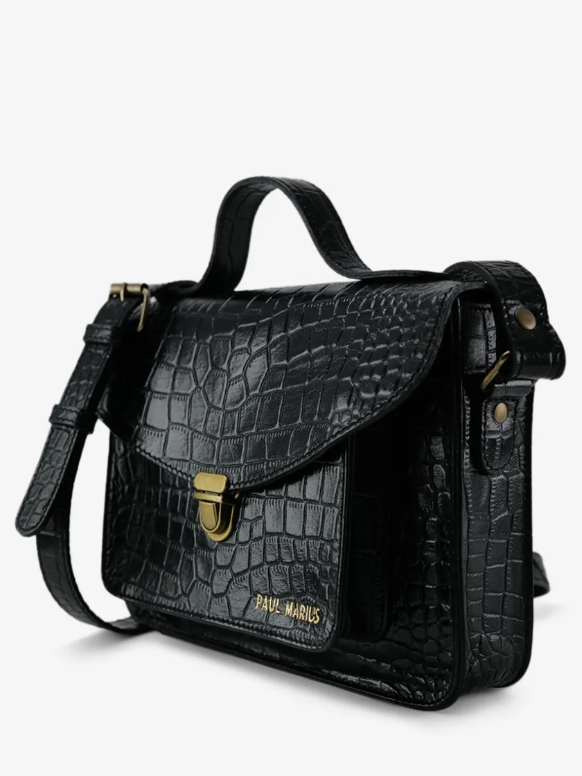 PAUL MARIUS Sacs Porté Travers|Sacs Porté Épaule|Mademoiselle George Alligator - Noir De Jais