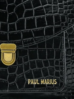 PAUL MARIUS Sacs Porté Travers|Sacs Porté Épaule|Mademoiselle George Alligator - Noir De Jais