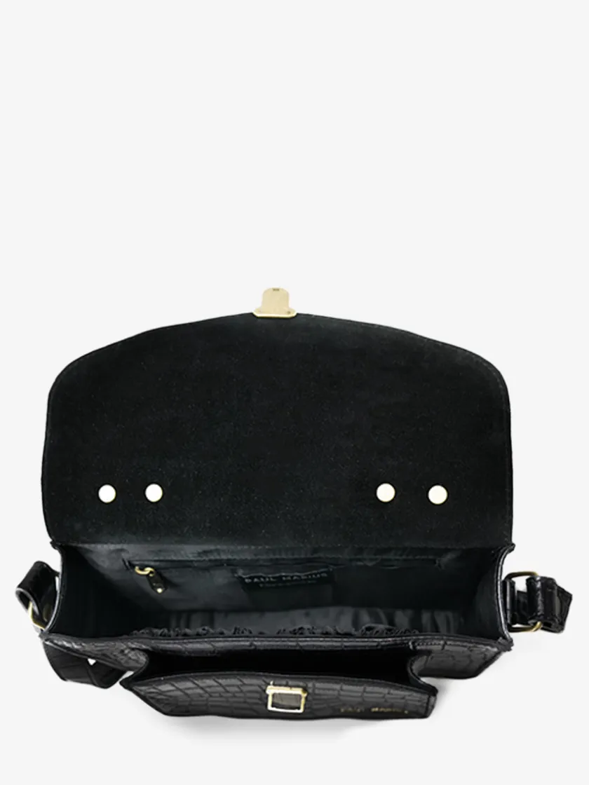 PAUL MARIUS Sacs Porté Travers|Sacs Porté Épaule|Mademoiselle George Alligator - Noir De Jais