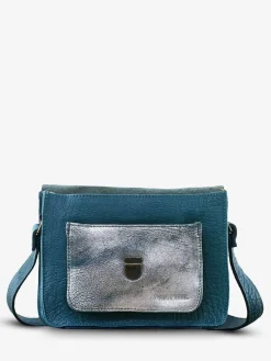 PAUL MARIUS Sacs Porté Travers|Sacs Porté Épaule|Mademoiselle George - Bleu Piscine / Argenté
