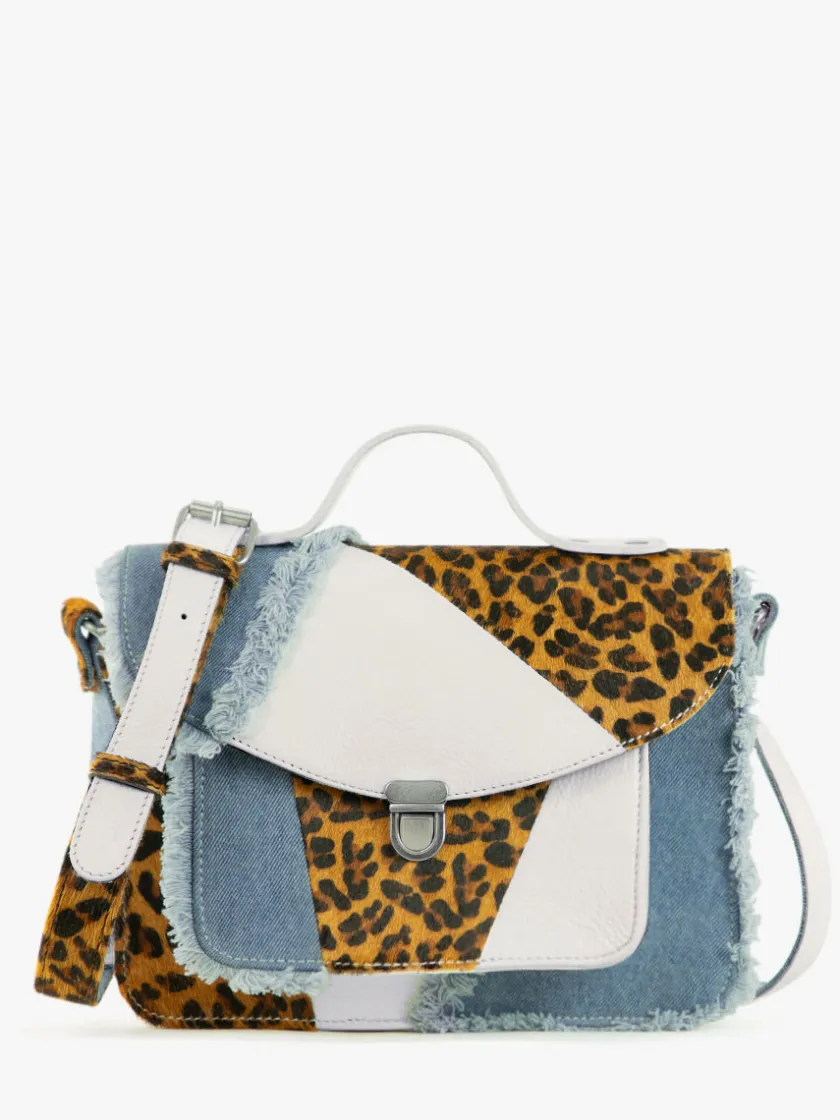 PAUL MARIUS Sacs Porté Main|Mademoiselle George Chimère - Denim / Blanc