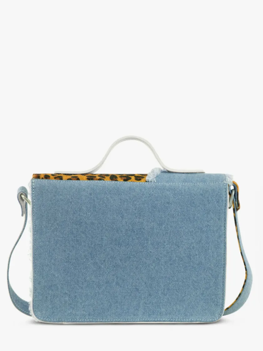 PAUL MARIUS Sacs Porté Main|Mademoiselle George Chimère - Denim / Blanc