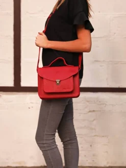 PAUL MARIUS Sacs Porté Épaule|Sacs Porté Main|Mademoiselle George - Rouge Carmin