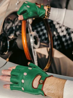 PAUL MARIUS Gants Et Mitaines|Mitaines Pilote Homme - Vert / Naturel