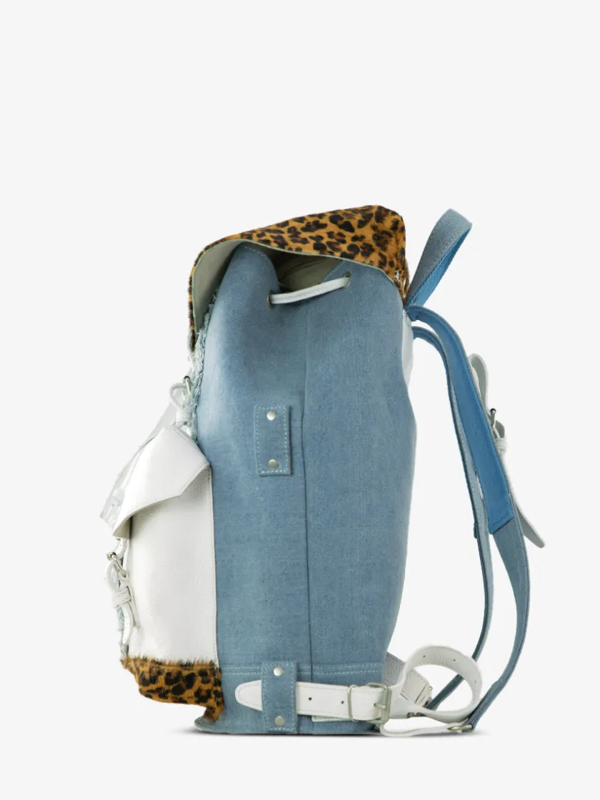PAUL MARIUS Sacs À Dos|Sacs À Dos|MonLégionnaire Chimère - Denim / Blanc