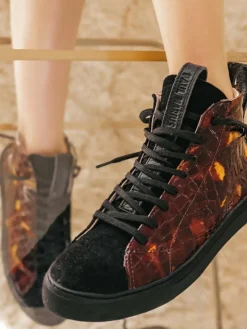 PAUL MARIUS Pm001 - Baskets Montantes|Pm001 - Baskets Montantes|PM001 - Caïman Ambre Verni