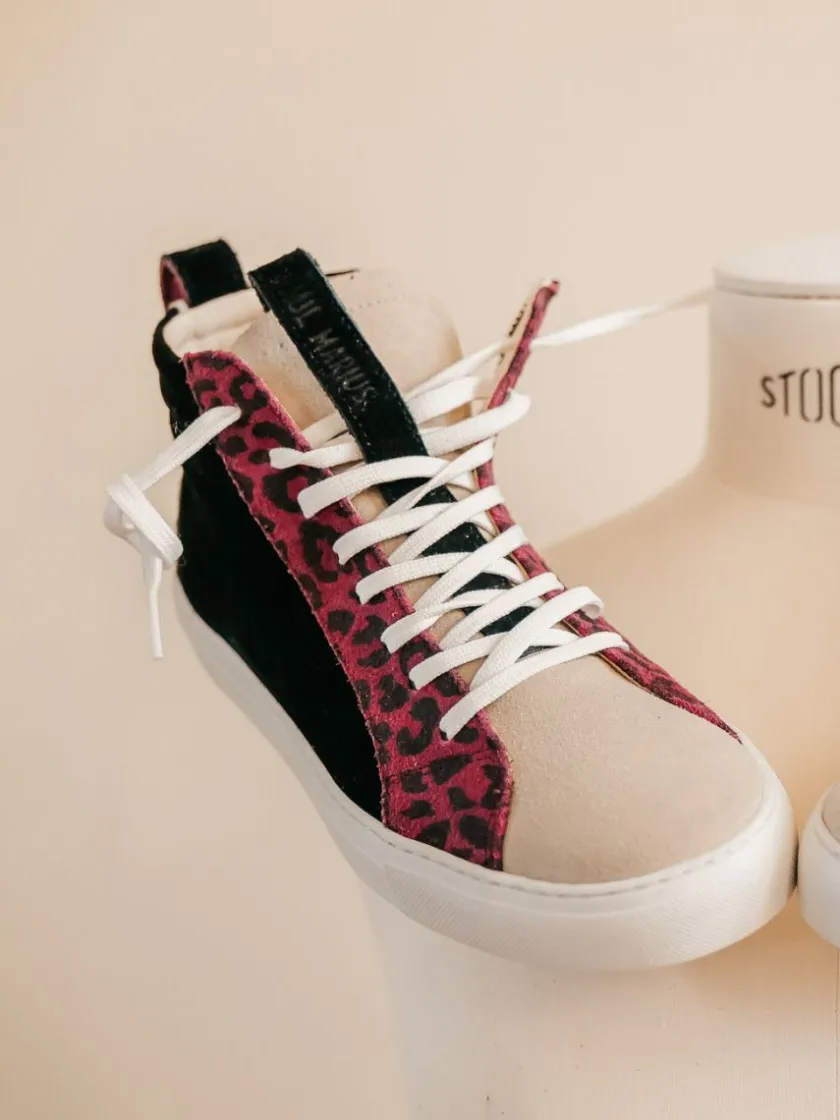PAUL MARIUS Pm001 - Baskets Montantes|PM001 - Léopard Prune